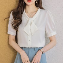 포플러앤씨 차리 타이 블라우스