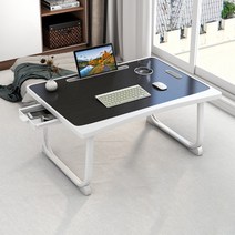 따니네 비엔 접이식 테이블 서랍형 ZZ040, 블랙