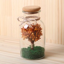 로맨틱노벰버 안개꽃 투명 미니보틀 500ml, 어텀오렌지