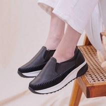 플랙슈 여성용 키높이 밴딩 슬립온 4cm
