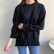 헤이진 소매접이 옆트임 맨투맨 티셔츠