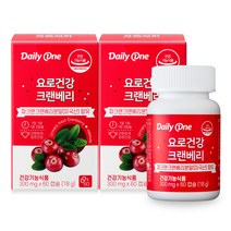 데일리원 요로건강 크랜베리 18g, 60정, 2개