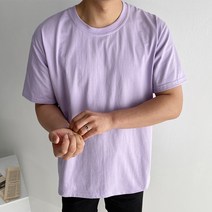 머시따 남성용 20수 무지 라운드 반팔 티셔츠
