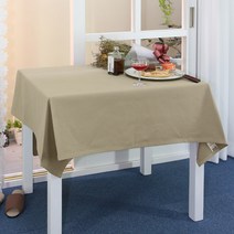 나산데코 면 테이블커버, 우드베이지, 2인용(150 x 140 cm)