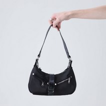 어썸어라운드 나일론 버클 지퍼 숄더백
