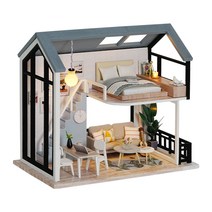 아이엠미니 미니어처하우스 블루 심플리 + 도구 + 케이스 DIY 세트