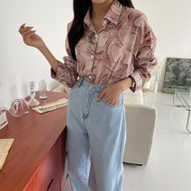 비비에모 마블링 루즈핏 셔츠 블라우스 00263