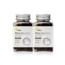 마이펫닥터 릴렉스 원츄 강아지 분리불안 영양제 80g, 치즈맛, 2개