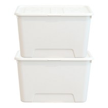 보노하우스 탑백 리빙박스 72L, 화이트, 2개