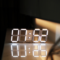 로이레트니 테이블 반투명 LED시계 6m, 화이트