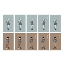 디자인곰곰 마이유 작은 수첩 48매 2종 세트, 산책, 바라보기, 5세트