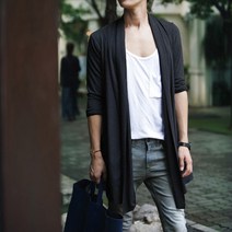 민성컴퍼니 남성용 롱 캐주얼 가디건