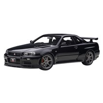 오토아트 레프리카 닛산 스카이라인 GT R V SPEC 2 자동차 모형 AA774078BK, 블랙