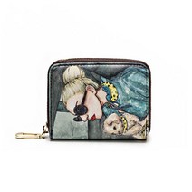 독특한 일러스트의 미니 카드지갑