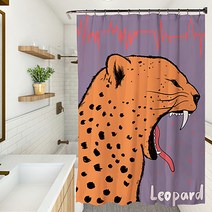 마켓에이 유니크 에니멀픽쳐 샤워커튼 YL001 165 x 180 cm, 1개, 멀티(혼합)컬러