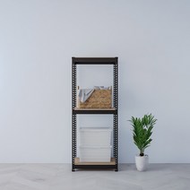 스피드랙 조립식 철제 앵글 선반 3단, 블랙