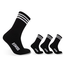 케이스위스 여성용 스트라이프 스포츠 장목 양말 4족, 24(S)