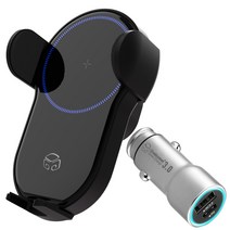 디지지 시그니처 차량용 고속 무선충전 거치대 DC2 + PD 듀얼 고속충전기, 혼합색상, 1세트