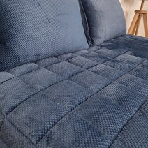 먼지없는 극세사 겨울 침대패드 이불패드, 블루