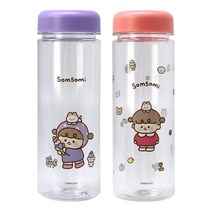 핑크풋 7000 솜소미 트라이탄 보틀 2종 세트, 핑크, 퍼플, 500ml