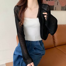 앤드스타일 여성용 썸머니트 볼레로 크롭 가디건 260720