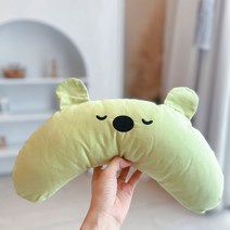 댕이와냥이 곰돌이 반달 꿀잠베개, 그린