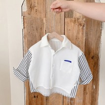 베베니즈 남아용 백프린팅 언발란스셔츠