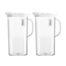 정사각 물병 2p, 화이트, 1.5L