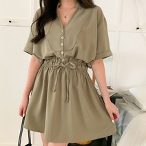 시크블랙 필립필 밴딩 플레어 미니 원피스 cpops7926k27