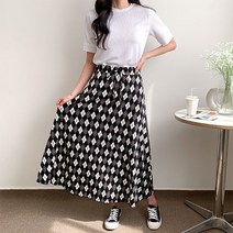 헤이진 아가일패턴 플레어 스커트 SK31