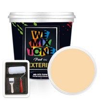 WEMIXTONE 외부용 EXTERIOR 페인트 3L + 붓 + 로울러 + 트레이 세트, WMT0355P01(페인트)