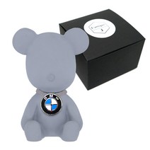 라띠크제이 엠블럼 베어 차량용 방향제 BMW 그레이 + 리필 블랙체리 5ml, 1세트