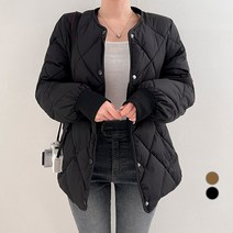 밀키버터 여성용 퀼팅 다이아 패딩 점퍼