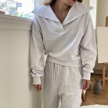 슈가펀 여성용 류이 오픈카라 맨투맨