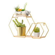 리즈제이니 북유럽풍 벽걸이 선반, 07 샴 육각 금