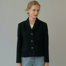 블랭크공삼 cropped tweed jacket