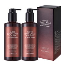 엔프라니 수퍼 블랙 캐비어 포맨 에센스 올인원, 300ml, 2개