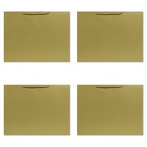 홀마크 단색 무지 가로형 쇼핑백 4p, 골드
