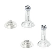 꾸밈홈 파스텔라운지 무타공 접착식 자석도어 스토퍼 투명, 2개