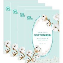 코튼하임 프리미엄 프렌치샤쉐 옷장방향제 화이트코튼, 25g, 4개, 꽃향