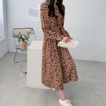 whomoon 레브 레오파드 롱 원피스 #38134