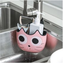 왕눈이 수세미 받침대 핑크, 1개