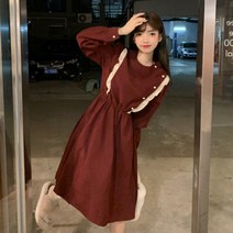 해피리빙 에이히루어 코듀로이 귀여운 소녀 원피스