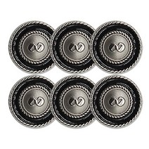 코트 가디건 단추 도나 18mm, 니켈 BK, 6개