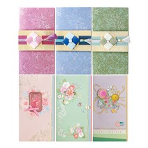 프롬앤투 플라워 조각보 용돈봉투 6종 세트 FB228-456FB226-234, 혼합색상, 1세트