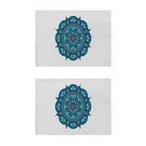 시크한 모던 기하학 패턴 린넨 아트 플레이스 매트 2p, 9, 42 x 32 cm