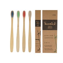 환경과 자연사랑 대나무 칫솔 4종 세트, 1세트, 4개