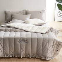 지베딩 오가닉 고밀도 순면 스프레드 이불 + 베개커버 세트