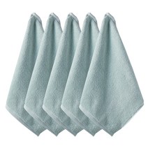 프롬코튼 30수 순면 무지 고리수건, 5개, 민트