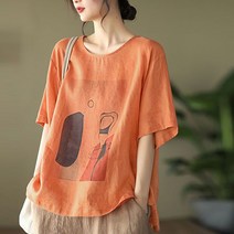 레몬소울 두라 빅사이즈 라운드 반팔 블라우스